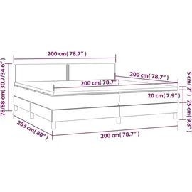 vidaXL Boxspringbett 200 x 200 cm Weiß
