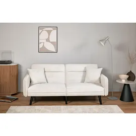 Jahnke Chillax, LINE", sanftes weiß, B:191cm H:83cm T:84cm, Sofas, Schlafsofa, mit Relax-und Schlaffunktion, inkl. Kissen, Breite 191 cm