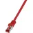 Logilink CQ2014S RJ45 Patchkabel Cat 6 S/FTP 0.25 m Rot Flammwidrig, mit Rastnasenschutz