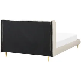 Beliani Polsterbett 160 x 200 cm Beige