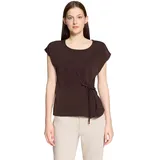 Cartoon Blusenshirt kurzarm in dunkelbraun, | Gr.: 36