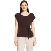 Cartoon Blusenshirt kurzarm in dunkelbraun, | Gr.: 36