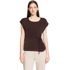 Cartoon Blusenshirt kurzarm in dunkelbraun, | Gr.: 36