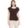 Cartoon Blusenshirt kurzarm in dunkelbraun, | Gr.: 36