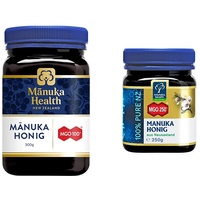 Manuka Health aktiver Manuka-Honig MGO 100+, 1er Pack (1 x 500 g), 41984 & - Manuka Honig MGO 250+ (250 g) - 100% Pur aus Neuseeland mit zertifiziertem Methylglyoxal Gehalt