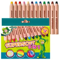 Jolly Supersoft 3 in 1 Buntstifte 12 St. farbig sortiert