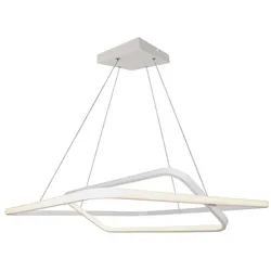 LED Pendelleuchte Hängeleuchte Deckenleuchte Metall Weiß dimmbar H 123 cm