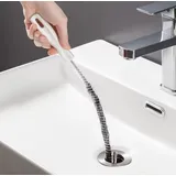 Nord Havn Flexibles Abflussreinigungs-Set (45 & 60 cm) – 2X Rohrreinigungsbürste gegen Haare & Verstopfung – Chemiefreier Rohrreiniger für Waschbecken, Dusche & Spüle – Flexible Spiralbürste Bad