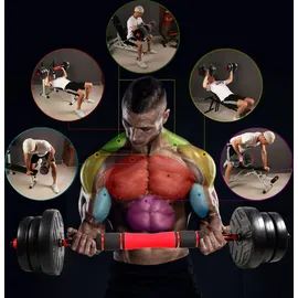 CCLIFE Hantelset 2er Kurzhanteln verstellbar 20 kg schwarz