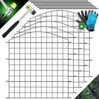 Kesser KESSER® Teichzaun Gartenzaun Steckzaun Komplettset Metall Zaunelemente Inkl.