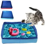 Faltbares Hundepool Schwimmbecken, Quadratische Hunde Planschbecken, Nicht Aufblasbares Hundeplanschbecken, Hundebadewanne Aus PVC, Platzsparende Badewanne Für Welpen, Katzen Und Andere Tiere