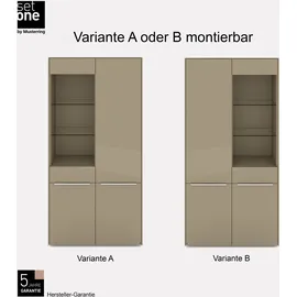 Set One by Musterring Standvitrine Reno 92 x 42 x 185 cm Braun