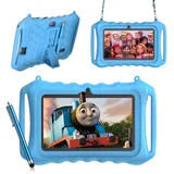 Xgody Kinder Tablet, 7 Zoll Android 12 Tablet, Kinder Tablet mit Kindersicherung, 3 GB RAM + 32 GB ROM, WiFi, Dual-Kamera, Bluetooth, Lernen Tablet für Kinder, IPS Display mit Kindgerechte Hülle(Blau)