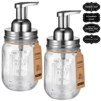 Amolliar Mason Jar Seifenspender gebürstetes Nickel
