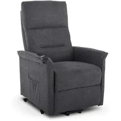 Fernsehsessel mit Aufstehhilfe, Relaxsessel mit Liegefunktion, Mit einem Motor, 120 kg belastbar, Webstoff, Anthrazit - Raburg Anton