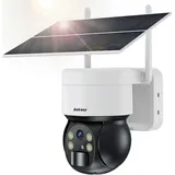 Choetech ASC006-WF Solar-PTZ-WiFi-Kamera, 5W Solarpanel, Weiß – Intelligente Überwachungskamera für Außenbereich - Weiß