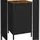 Songmics Metallschrank Stahl 40 x 42,5 x 76 cm schwarz/braun mit Doppeltür