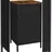 Songmics Metallschrank Stahl 40 x 42,5 x 76 cm schwarz/braun mit Doppeltür