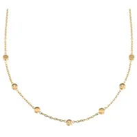 Boccia Titanium Boccia 08075-04 Damen-Halskette Titan Goldplattiert mit Diamanten