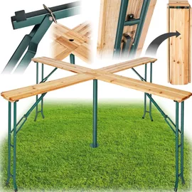 Tectake Stehtisch Quattro 241 x 241 x 103 cm Braun
