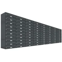 AL Briefkastensysteme 80er Premium Briefkasten Anthrazit inkl. Zeitungsfach