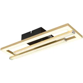 GLOBO Deckenleuchte Designlampe Wohnzimmerleuchte LED beweglich Kristalle gold schwarz