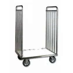 novocal Edelstahl-Transportwagen TRE 80 , (BxTxH) 1070 x 740 x 1700 mm, ohne Rückwand