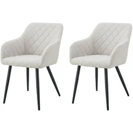 xonox.home Stuhl Lea Webstoff creme 2er Set