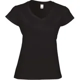 Gildan Damen Softstyle V-Neck T-Shirt 64V00L black S