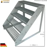 Kaminbau Mierzwa Treppe Freistehend 5 Stufen 60 cm Edelstahl/Verzinkt