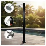 Melko Solardusche Solardusche Gartendusche 20L Pooldusche Campingdusche Außendusche (Stück), Wassertemperatur stufenlos einstellbar schwarz