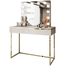 lookway SCHMINKTISCH AURORA GOLD ELITE in Kaschmir mit Spiegel