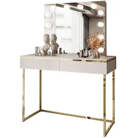 lookway SCHMINKTISCH AURORA GOLD ELITE in Kaschmir mit Spiegel
