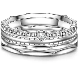 Glanzstücke München Ring Herz Sterling Silber Zirkonia in silber | Gr.: 60