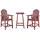 Beliani Bistro-Set, Rot, Kunststoff, Balkonmöbel, Balkonmöbel-Sets