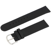 PUREgrey Lederband 22mm schwarz Uhrenersatzband Kalbsleder, Classic Design, wasserfest