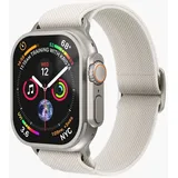 VONMÄHLEN Classic Nylon Loop Armband Apple Watch 40 / 41 / 42 mm, (Cremefarben)
