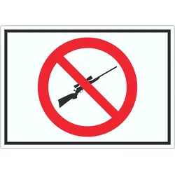 Waffen verboten Aufkleber Symbol A3 (297x420mm)