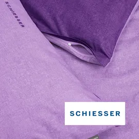 SCHIESSER Doubleface Renforcé helllila/lila 135 x 200 cm + 80 x 80 cm 