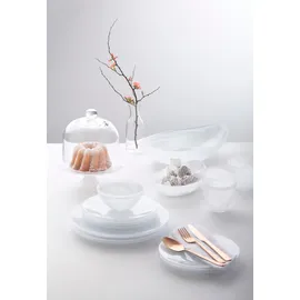 LEONARDO Tortenplatte Alabastro 31 cm Glas Weiß