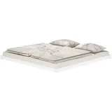 Erst-Holz Weißes Niederflurbett Futonbett V-60.47W-18ohne Zubehör