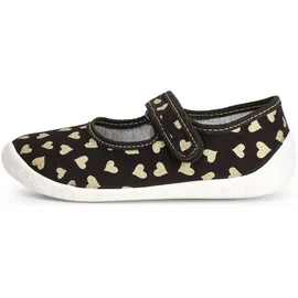 Ladeheid Kinder Mädchen Hausschuhe LARW007 (Schwarz Herzen, 26 - Schwarz - 26