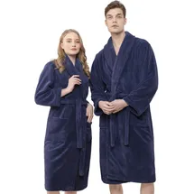 hammetex Bademantel Unisex Blau M