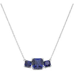 Giorgio Martello Milano Collier mit dunkelblauen Kristallsteinen, Silber 925 Ketten   Blau 