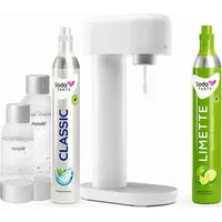 Sparangebot: Ruby Wassersprudler (Weiß) + CO2-Zylinder Limette - Weiß