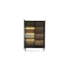Möbel Kraft Vitrine 104 x 0 x 166 cm Schwarz