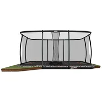 Berg Toys BERG Trampolin Ultim Pro Bouncer FlatGround grau + Sicherheitsnetz XL