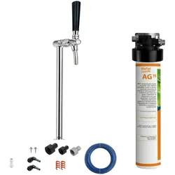 BieTal® Untertisch Wasserfilter Aktivkohle Set & Wasserschanksäule One 1-leitig