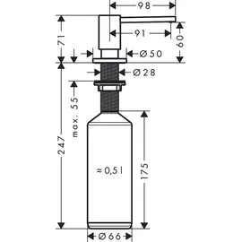 Hansgrohe Seifenspender A41 500ml Chrom