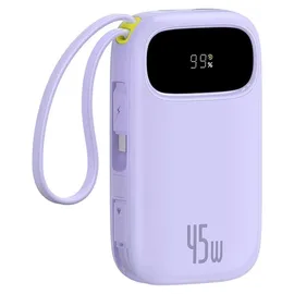 OEM Enerfill Powerbank Mit Display Und Usb-c-lightning-kabeln – Violett
